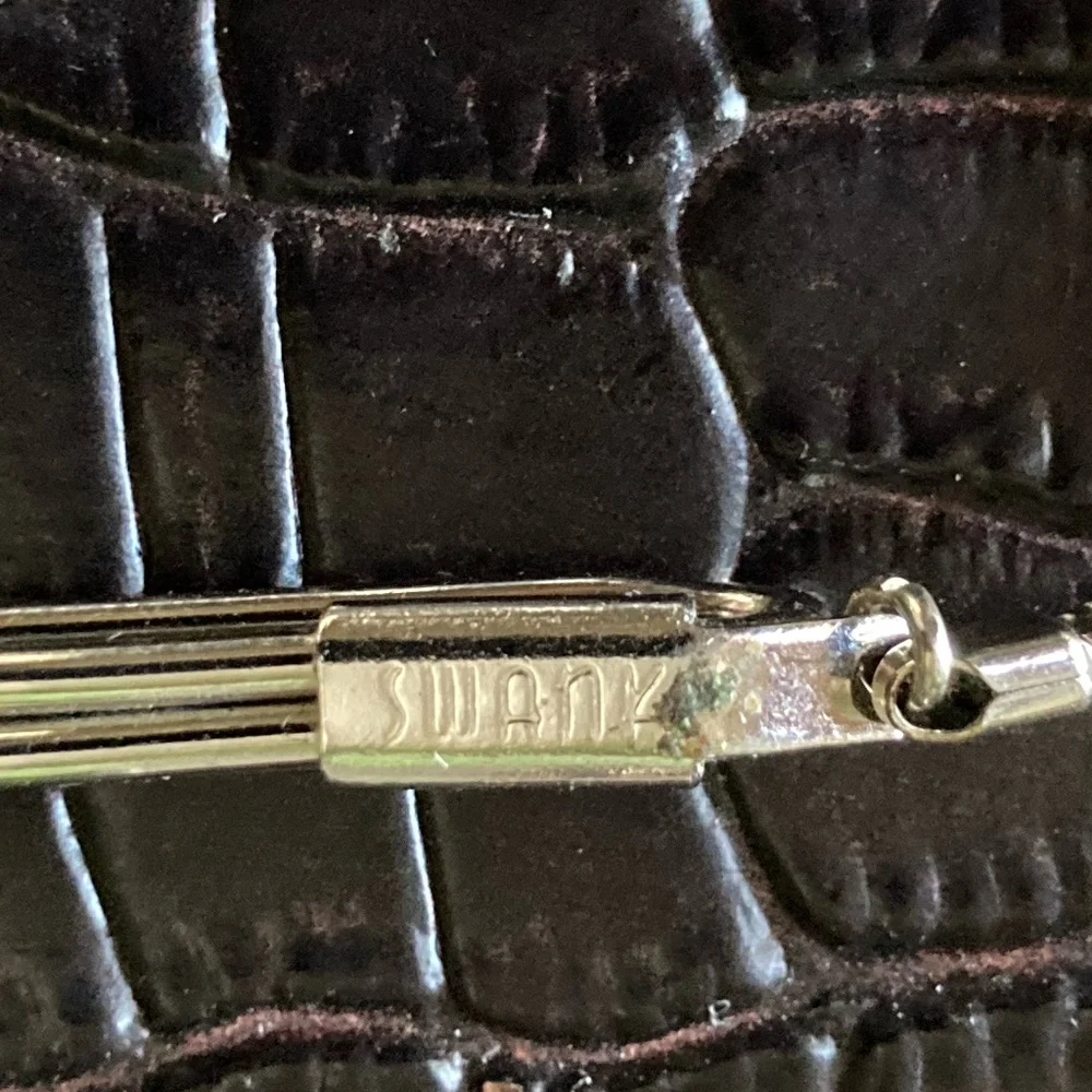 Vintage SWANK Crown Motif Cufflink Dress Set–Tie Bar & Collar Bar – Mid Century
